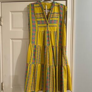 Colorful Striped Sleeveless Dress